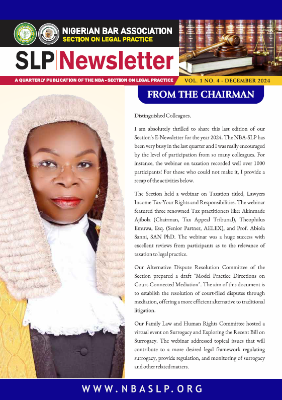 NBA-SLP Newsletter Vol. 1 No. 4 - December 2024